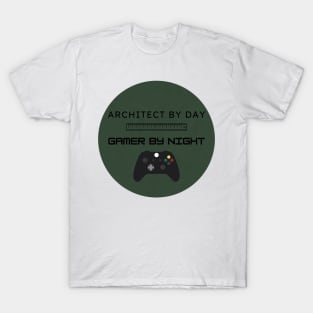 Architect by Day Gamer by Night Funny Architecture Gift T-Shirt